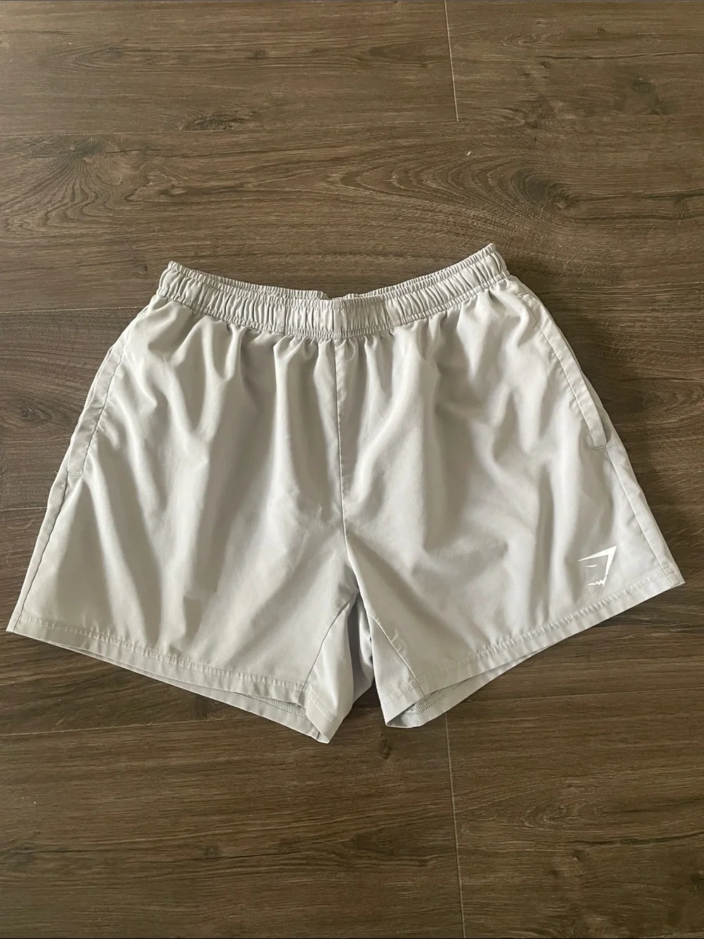 Gymshark Men’s Gray Athletic Shorts, Size Medium No Lining